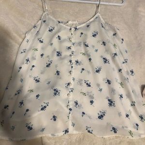 Hippie rose tank top blouse. Never worn
